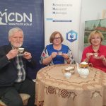 Prowadzący konferencję: (od lewej) Marek Legutko z Stowarzyszenia Nauczycieli Matematyki, Halina Pulchny z Małopolskiego Centrum Doskonalenia Nauczycieli oraz Małgorzata Dutka-Mucha, wicedyrektor Małopolskiego Centrum Doskonalenia Nauczycieli w Krakowie.