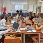 Przedstawiciele europejskich instytucji, podczas spotkania roboczego dotyczącego projektu Digitronics realizowanego w ramach programu Erasmus +.