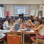 Przedstawiciele europejskich instytucji, podczas spotkania roboczego dotyczącego projektu Digitronics realizowanego w ramach programu Erasmus +.