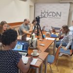 Przedstawiciele europejskich instytucji, podczas spotkania roboczego dotyczącego projektu Digitronics realizowanego w ramach programu Erasmus +.