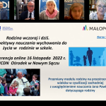 Slajd tytułowy, w górnej części prowadzacy konferencję