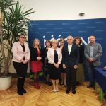 od lewej: Aneta Hajduga, Dr Halina Potok, Renata Stępień, Alicja Kolbusz, Bogusława Duda, Zygmunt Fryczek, Katarzyna Kowalczyk, Dr Jarosław A. Handzel