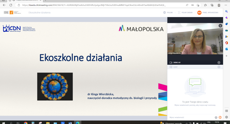 dr Kinga Wierzbicka, Webinarium Czwartkowe EBIŚ