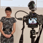 dr Joanna Rzońca doradczyni MCDN ds. technologii informacyjno-komunikacyjnych oraz plastyki podczas wystąpienia