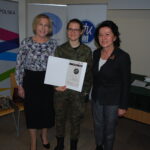 Natalia Pajor laureatka I miejsca z Kurator Barbarą Nowak i Poseł Anną Paluch