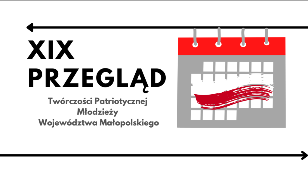 Plakat promujący XIX Przegląd Twórczości Patriotycznej Młodzieży WM