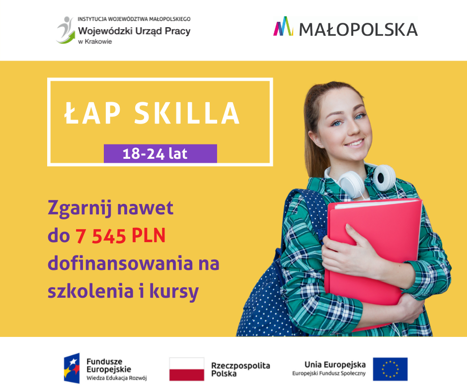 Plakat promujący projekt Łap Skilla