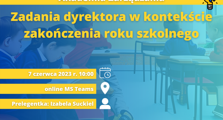 Grafika przedstawiająca informacje o terminie i miejscu szkolenia