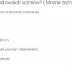 Wyniki ankiety skierowanej do uczestników konferencji na temat oczekiwań nauczycieli względem swoich uczniów.