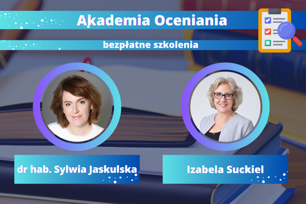 grafika zapraszająca na dwa spotkania z cyklu Akademii Oceniania MCDN