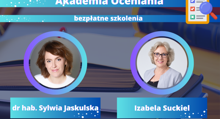 grafika zapraszająca na dwa spotkania z cyklu Akademii Oceniania MCDN
