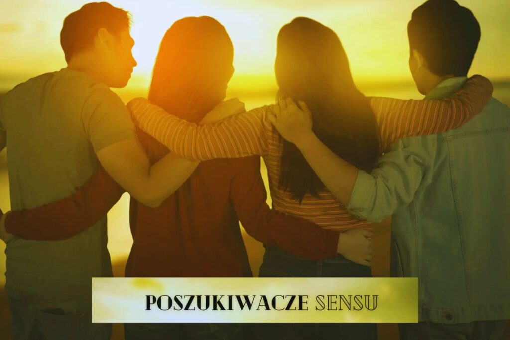 Grafika promująca grupy wsparcia poszukiwacze sensu