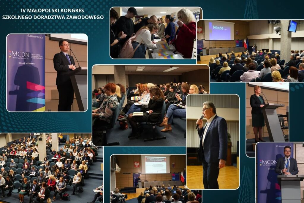 Kolaż zdjęć z konferencji