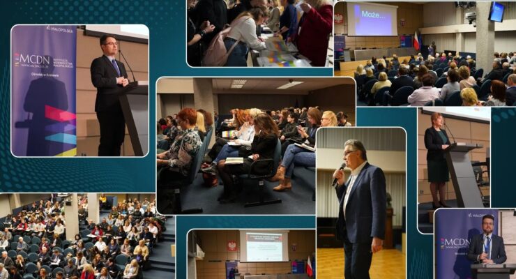 Kolaż zdjęć z konferencji