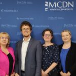 od lewej dr Kinga Wierzbicka, dr Małgorzata Dutka-Mucha, Michał Zatorski, dr Joanna Fidelus-Orzechowska, dr Anna Chrobak-Žuffová, Agata Wdowik,