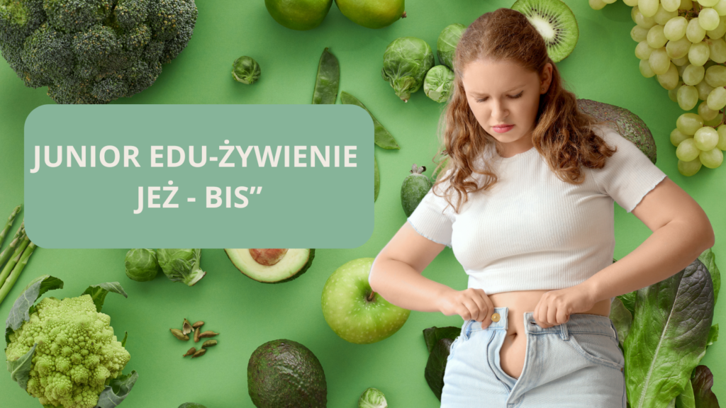 TŁO Z OWACJAMI I WARZYWAMI, MŁODA DZIEWCZYNA MIERZĄCA CENTYMETREM KRAWIECKIM OBWÓD BRZUCHA