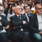 Grzegorz Biedroń, przewodniczący Komisji Rozwoju Regionu, Promocji i Współpracy z Zagranicą Sejmiku WM, prof. Jan Tadeusz Duda, przewodniczący Sejmiku WM, dr hab. prof. UJ Andrzej Marzec, prelegent konferencji