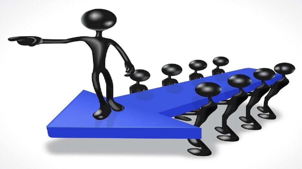 strzałka, figurki ludzików