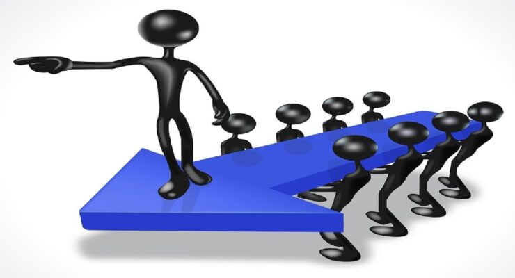 strzałka, figurki ludzików