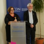 Podsumowanie i zakończenie konferencji, organizatorzy: Halina Pulchny, MCDN Ośrodek w Krakowie, Marek Legutko, Oddział Krakowski SNM