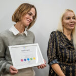 dr hab. Marlena Plebańska, prof. UW oraz uczestniczka projektu