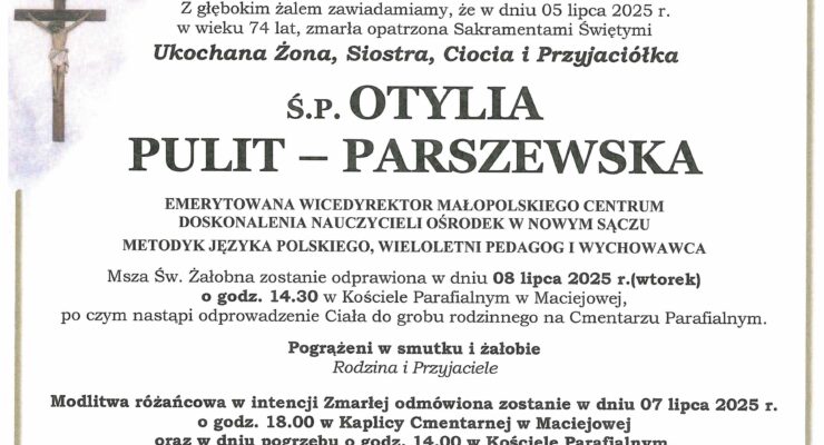 nekrolog O.Pulit-Parszewska
